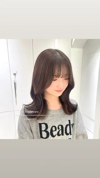 ミディアム カラー ParveMix 🩶🫧入江 香名のヘアスタイル