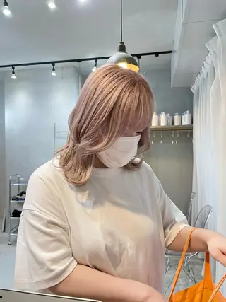 ミディアム カラー 田代 佳穂のヘアスタイル