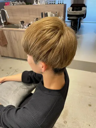 ショート カラー メンズ 髪質改善/縮毛/トリ ートメント/平野広大のヘアスタイル