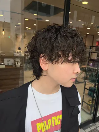 ショート パーマ メンズ 産休中です 艶カラー♡オカのヘアスタイル