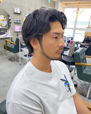 パーマ メンズ 八谷 将平のヘアスタイル