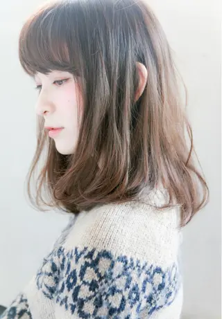 ミディアム セミロング カラー パーマ 代官山/恵比寿所属・髪質改善/縮毛矯正 専門 代官山/恵比寿のヘアスタイル