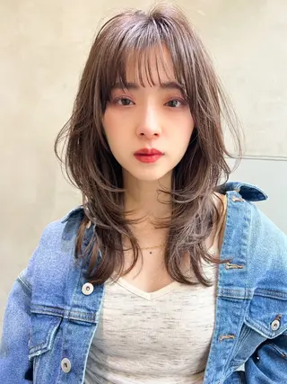 ミディアム カラー ヘアアレンジ 🫧艶髪矯正 髪質改善🫧 大介のヘアスタイル