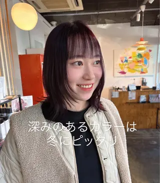 ミディアム 髪質改善 透明感shihoのヘアスタイル