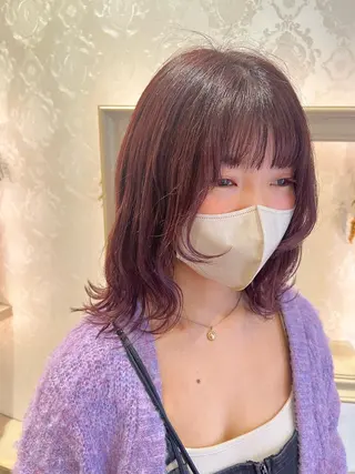 ミディアム SALOWIN川崎WEST店所属・🌷川崎/アレンジ/ 暖色ボブ/コトネ🌷のヘアスタイル