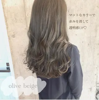 セミロング カラー ヘアアレンジ かわいい透明感ヘア ♡kanami♡のヘアスタイル