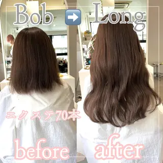 ロング カラー MOE🐈‍⬛🎀 エクステ/ワンホンのヘアスタイル
