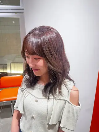 ミディアム カラー *♪ひなた ⋆カットモデル募集のヘアスタイル