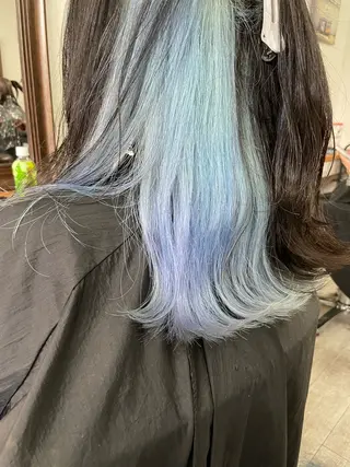 ロング フェードパーマ 新倉幸之助のヘアスタイル