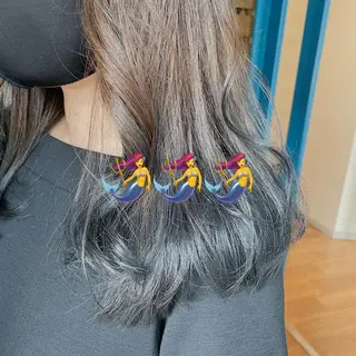 ミディアム カラー なつき/艶ピンク/ girly hairのヘアスタイル