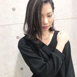 ミディアム カラー ヘアアレンジ BANK'S hair所属・💐ケラチン 髪質改善寺坂雄飛💐のヘアスタイル