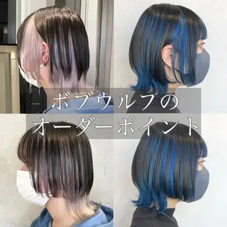 ショート カラー ヘアアレンジ ｲﾝﾅｰｶﾗｰ屋さん 🫧伊藤拓実のヘアスタイル