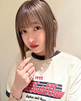 ショート カラー yuuka/ボブ/ダ ブルカラー/髪質改善のヘアスタイル