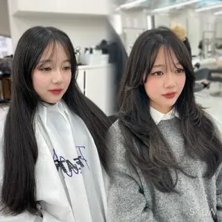 セミロング MOE 福岡韓国ヘア✧︎のヘアスタイル
