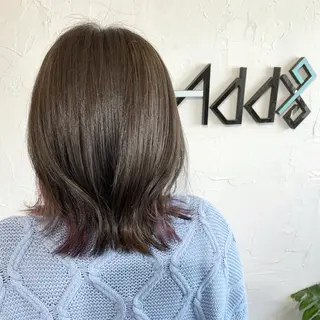 ミディアム カラー パーマ ヘアアレンジ Add9 柳田健登のヘアスタイル