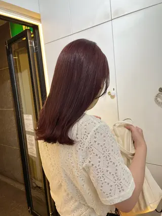 セミロング カラー 暖色/まろベージュ/ シカタユウカのヘアスタイル
