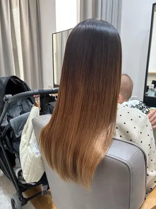 ロング カラー パーマ Atre.所属・🤍美髪縮毛/髪質 改善/池上夏凜🤍のヘアスタイル