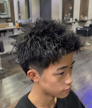 ショート メンズ メンズカット/パーマ 艶カラーTAIGA︎のヘアスタイル