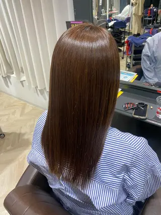 ロング カラー パーマ 柔らかい縮毛矯正/ ボブ/北林のヘアスタイル