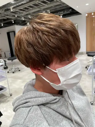 ショート カラー パーマ ヘアアレンジ メンズ パーソナルカラー合わ せたカラー🤍なつみのヘアスタイル