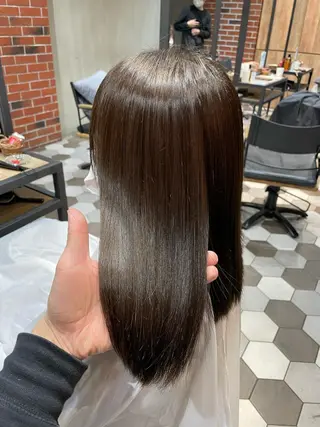 ロング カラー 縞田 健一のヘアスタイル