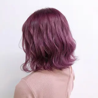 ミディアム カラー 🤍💕ブリーチカラ ーAyaka💕🤍のヘアスタイル
