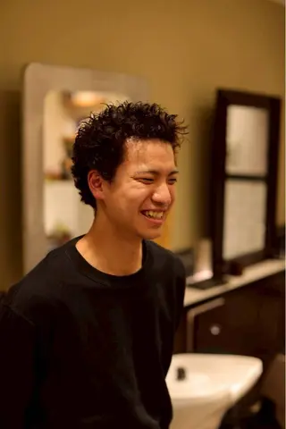 ミディアム パーマ メンズカット✂️/ パーマ🪢/金敷幸作のヘアスタイル