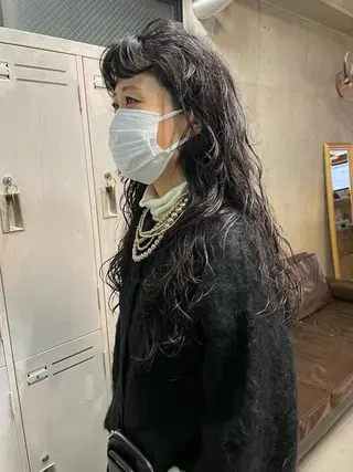 ロング パーマ パーマ/レイヤー 岩山丈一郎のヘアスタイル