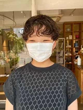 ショート パーマ BELLA阿部野 TOMOMIのヘアスタイル