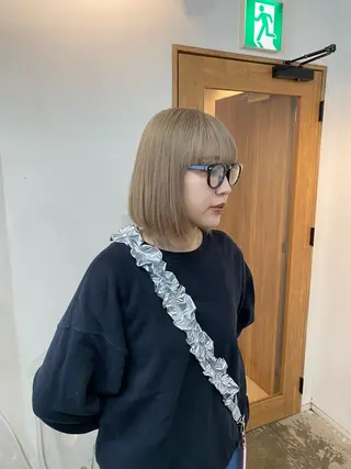 ミディアム カラー ブリーチ୨୧大阪梅田 タカシマリナ♡のヘアスタイル