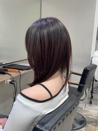 ミディアム カラー パーマ ヘアアレンジ パク・ボミン小野リエ 韓国ハーフ🦊のヘアスタイル