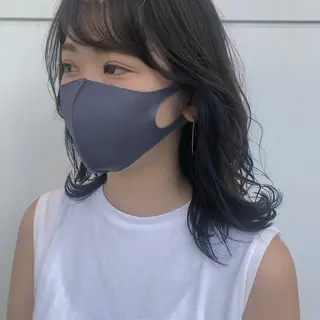 セミロング カラー カトウ ユウカのヘアスタイル