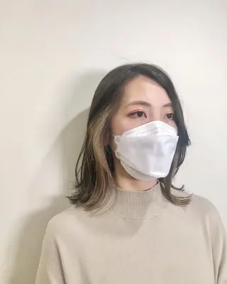 セミロング カラー ショート/パーマ/ カラー/FUKOのヘアスタイル