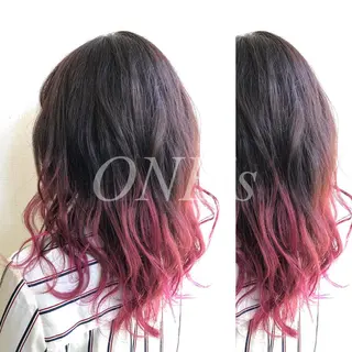 セミロング カラー メンズカット/波巻き TAKUMAのヘアスタイル