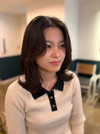 ミディアム ☁️RIKA☁️ @ri2_____bのヘアスタイル