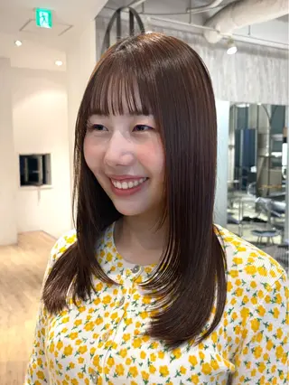 セミロング 西田 美侑/カットモデルのヘアスタイル
