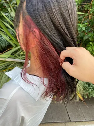 セミロング カラー ヘアアレンジ 外苑前NO.1艶髪 透明感カラーのヘアスタイル