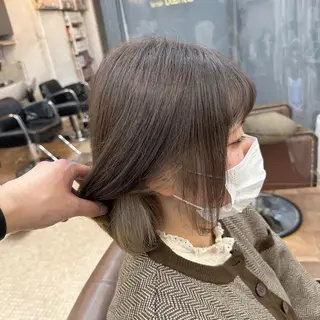 ミディアム カラー メンズパーマ 本多のヘアスタイル