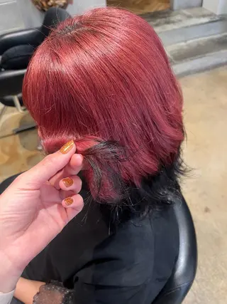 カラー ヘアアレンジ みわ/博多 ブリーチ/メンズヘアのヘアスタイル