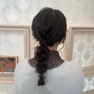 ミディアム ヘアアレンジ SALOWIN川崎WEST店所属・🌷川崎/アレンジ/ 暖色ボブ/コトネ🌷のヘアスタイル