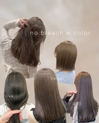 カラー MIYU  ボブ ブリーチなしWカラーのヘアスタイル
