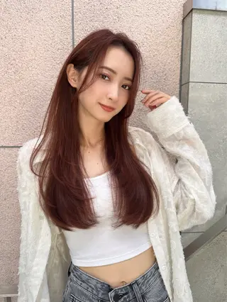 ロング カラー レイヤー✨縮毛矯正 川村利幸のヘアスタイル