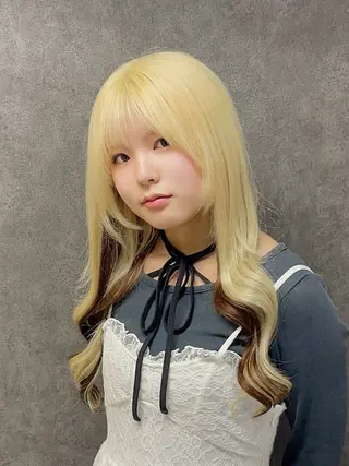 ロング ナリキ/ダブルカラー /ダブルカラー募集のヘアスタイル