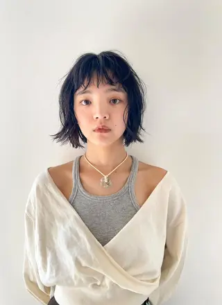 ミディアム カラー パーマ CEINE+ officialのヘアスタイル