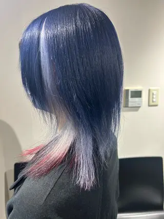 カラー ルシ🌈/ハイトーン /デザイン/縮毛矯正のヘアスタイル