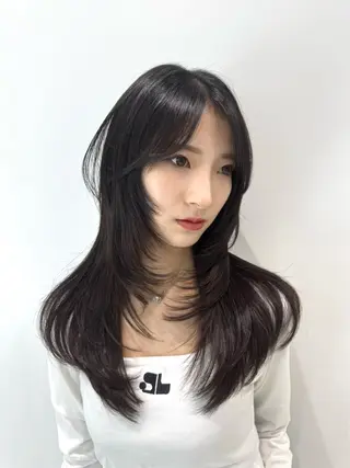 セミロング ボブ/ショート カットモデル夏海のヘアスタイル