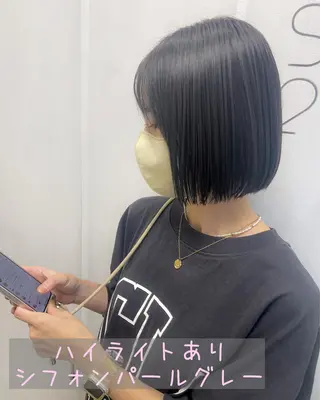ショート カラー OAK溝の口 𖠋SHINYAのヘアスタイル