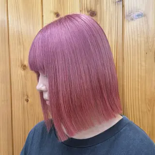 ミディアム カラー Welring hair salon所属・Runa/大人 かわいいハイトーンのヘアスタイル