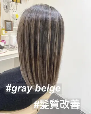 ミディアム カラー 山崎俊輔/髪質改善 /バレイヤージュのヘアスタイル