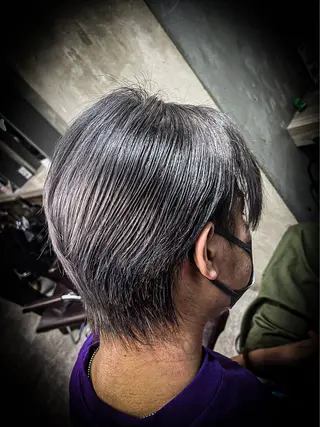 ミディアム カラー メンズ 🏆ハッシュカット× 髪質改善🏆カイトのヘアスタイル